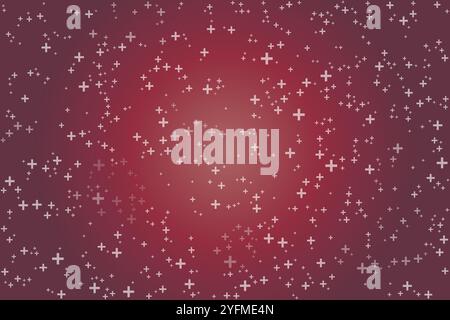 Plus symbols of different sizes and opacity seamless background pattern vector illustration. Stock Vector