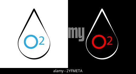 Oxygen O2 icon illustration design. Stock Vector