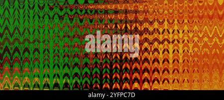 abstract design inspired by Kwanzaa colors, featuring a repeating pattern in red, green, and yellow hues. Ideal for backgrounds, textiles, or festive Stock Photo