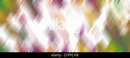Dynamic abstract blurred image with soft pastel brush strokes on a white background, creating a sense of movement. Perfect for backgrounds, digital ar Stock Photo
