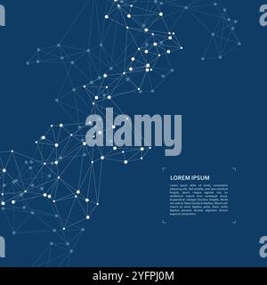Connection abstract design. Art vector background futuristic design. Color geometric pattern. Digital design concept. Modern geometric texture Stock Vector