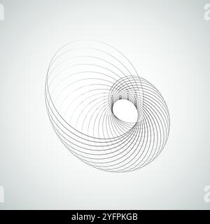 Spiral element vector illustration. Abstract design Stock Vector