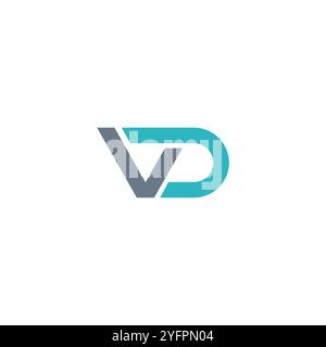 Letter VD Logo Design Vector. DV Icon Stock Vector