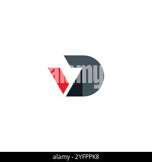 initial letter vd modern design, vd logo vector Stock Vector