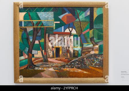 Museum of Modern Art, Paris, France.Auguste Herbin, Mule road and house in Ceret, 1913, oil on canvas Stock Photo