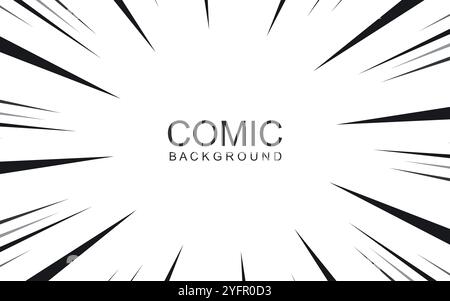 Cartoon halftone line. Comic lines. Concentrated frames. Superhero hero. Stock Vector