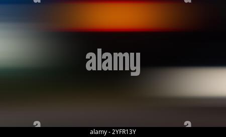 Abstract blurred background - horizontal parallel color stripes - orange, red, black, gray, brown. Web banner. Stock Photo