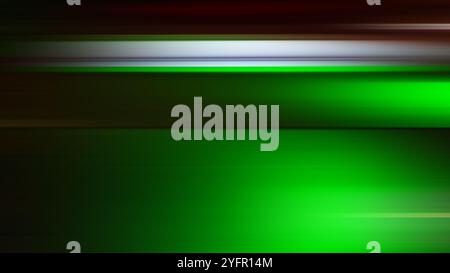 Abstract blurred background - horizontal parallel stripes green, gray, black, red. Web banner. Stock Photo