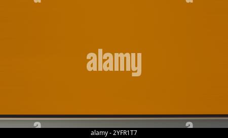 Abstract blurred background-horizontal parallel color stripes orange, black, silver. Web banner. Stock Photo