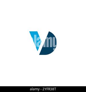 VD Icon Vector. Letter VD Logo Design Stock Vector
