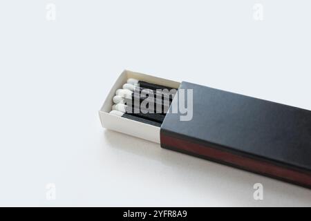 Box of matches on a white background Stock Photo
