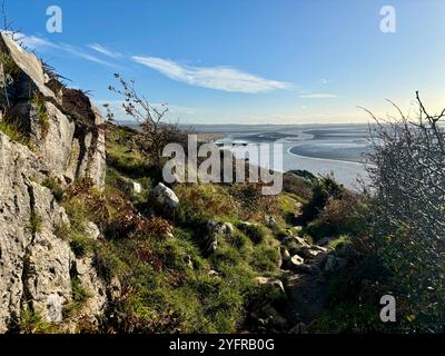 Morecambe Bay at Jenny Browns Point near Silverdale. Stock Photo