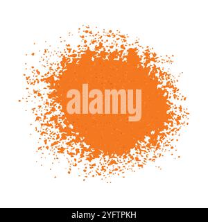 Hand drawn orange crayon powder explosion Stock Vector
