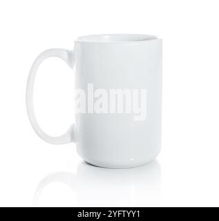 Cup white isolated on white background Stock Photo