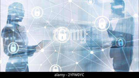 Cyber security and Security password login online concept Stock Photo