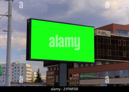 Background for design, billboards on city streets and along roads Stock Photo
