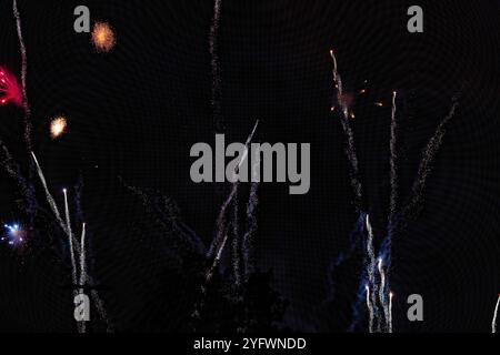 Fireworks are used on a variety of occasions celebrating Stock Photo