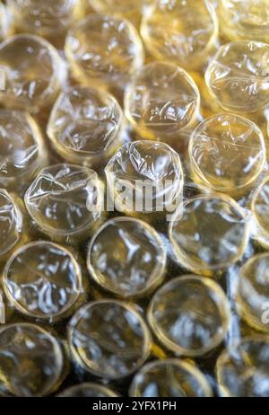 Abstract detail of plastic bubble wrap Stock Photo