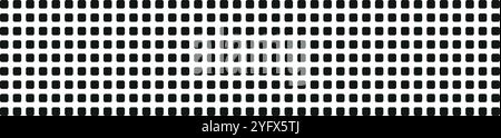 Square perforated metal pattern with technical texture. Pegboard with evenly spaced holes background. Flat vector illustration isolated Stock Vector