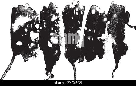 Abstract punk background with glitch effect and distressed brush texture. Noise overlay for screen print look. vector illustration isolated Stock Vector