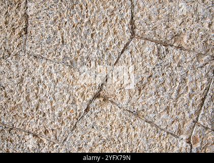 Blank photography of old wall; grey stones, abstract grunge pattern; textured cracked surface, retro frame; exterior background Stock Photo
