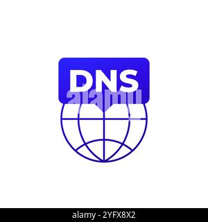 DNS icon, Domain Name System vector design Stock Vector