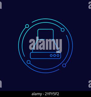kitchen hood icon, linear design Stock Vector