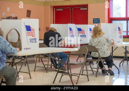 Bensalem, United States. 05th Nov, 2024. Voters cast their ballots in the Presidential Election Tuesday, November 05, 2024 at Cornwells Elementary School in Bensalem. Credit: William Thomas Cain/Alamy Live News Stock Photo