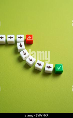 Don't give up when you fail and find new ways. Flexibility and the search for new approaches that will be successful. Second try Stock Photo