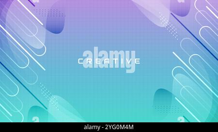 Abstract Modern and Colorful Gradient Background with Technology Concept. Vibrant Creative Banner Vector Design Stock Vector