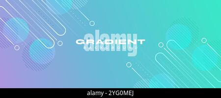 Abstract Modern and Colorful Gradient Background with Technology Concept. Vibrant Creative Banner Vector Design Stock Vector