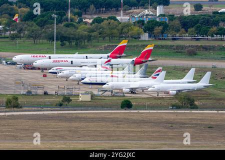 Airliners in Muñoza de Barajas Stock Photo