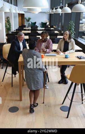Diverse group of business people in office Stock Photo