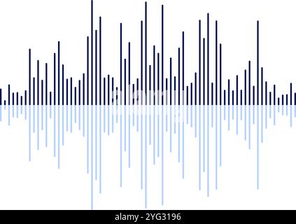 Sound wave vector background. Stock Vector