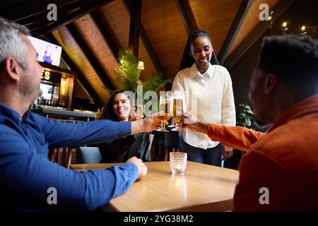 A group of best friends celebrating their friends birthday  Stock Photo