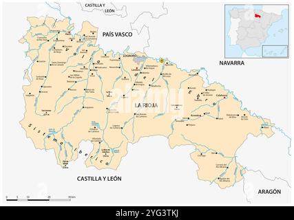 Administrative map of the Spanish province and autonomous community of ...
