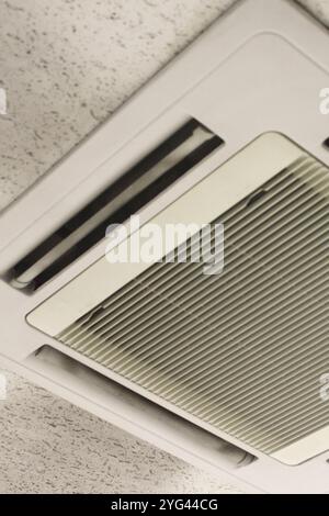 Dirty built-in air conditioner in ceiling Stock Photo