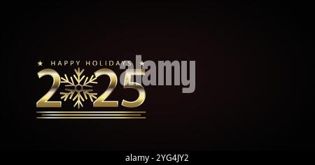 Festive Fun Celebrating Happy Holidays in 2025 Stock Vector