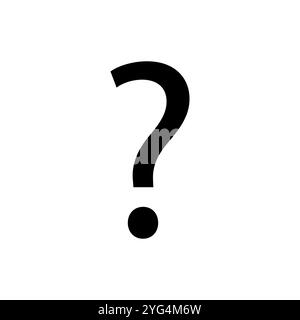 Question mark icon. Black query symbol. Simple graphic design. Vector element. Stock Vector