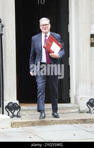 London, UK. 06th Nov, 2024. LONDON, UNITED KINGDOM - NOVEMBER 06, 2024: British Prime Minister Sir Keir Starmer departs 10 Downing Street for the House of Commons to attend the Prime Minister's Questions (PMQs) in London, United Kingdom on November 06, 2024. CAP/GOL © GOL/Capital Pictures Credit: Capital Pictures/Alamy Live News Stock Photo