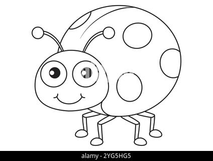 Spring Ladybug Isolated Coloring Page for Kids Stock Vector Image & Art ...