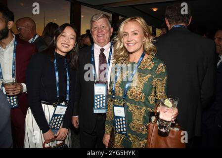 Daphne Chen, Jim Nelson, Courtney Nelson  during The 2024 Gerald Loeb Awards presented by UCLA Anderson, held at the Rainbow Room  in New York City, New York, USA, Thursday October 10, 2024.  Credit: Jennifer Graylock-Graylock.com Stock Photo