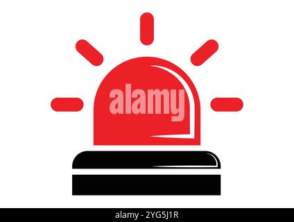 Vector Emergency Alarm Icons Designed for Professional Applications, Isolated on White Background Stock Vector