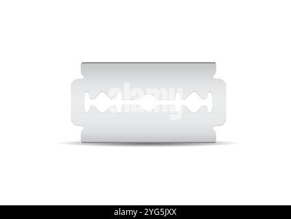 Realistic razor blade vector flat design isolated on white background Stock Vector