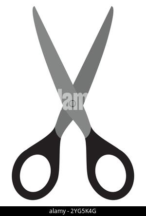 Scissors Vector Flat Design, Ideal for Various Applications, Isolated on White Background Stock Vector