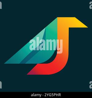 Soaring high with vibrant elegance Stock Vector