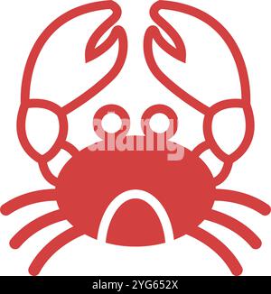 Crabs logo icon design template Stock Vector