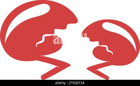 Crabs logo icon design template Stock Vector