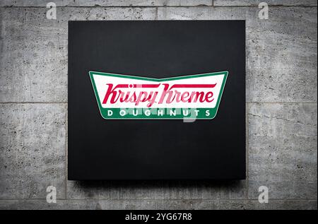 Krispy Kreme company logo Stock Photo