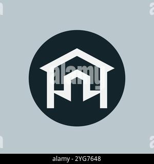 modified house icon Its unique shape with strong and simple lines gives a modern and minimalist impression Stock Vector